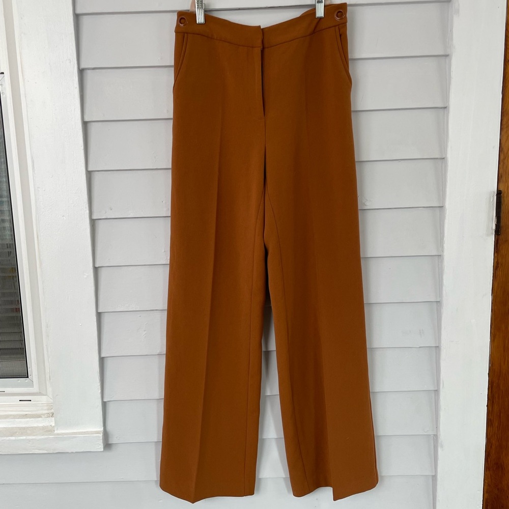 Lucy Paris wide leg camel color pants size medium